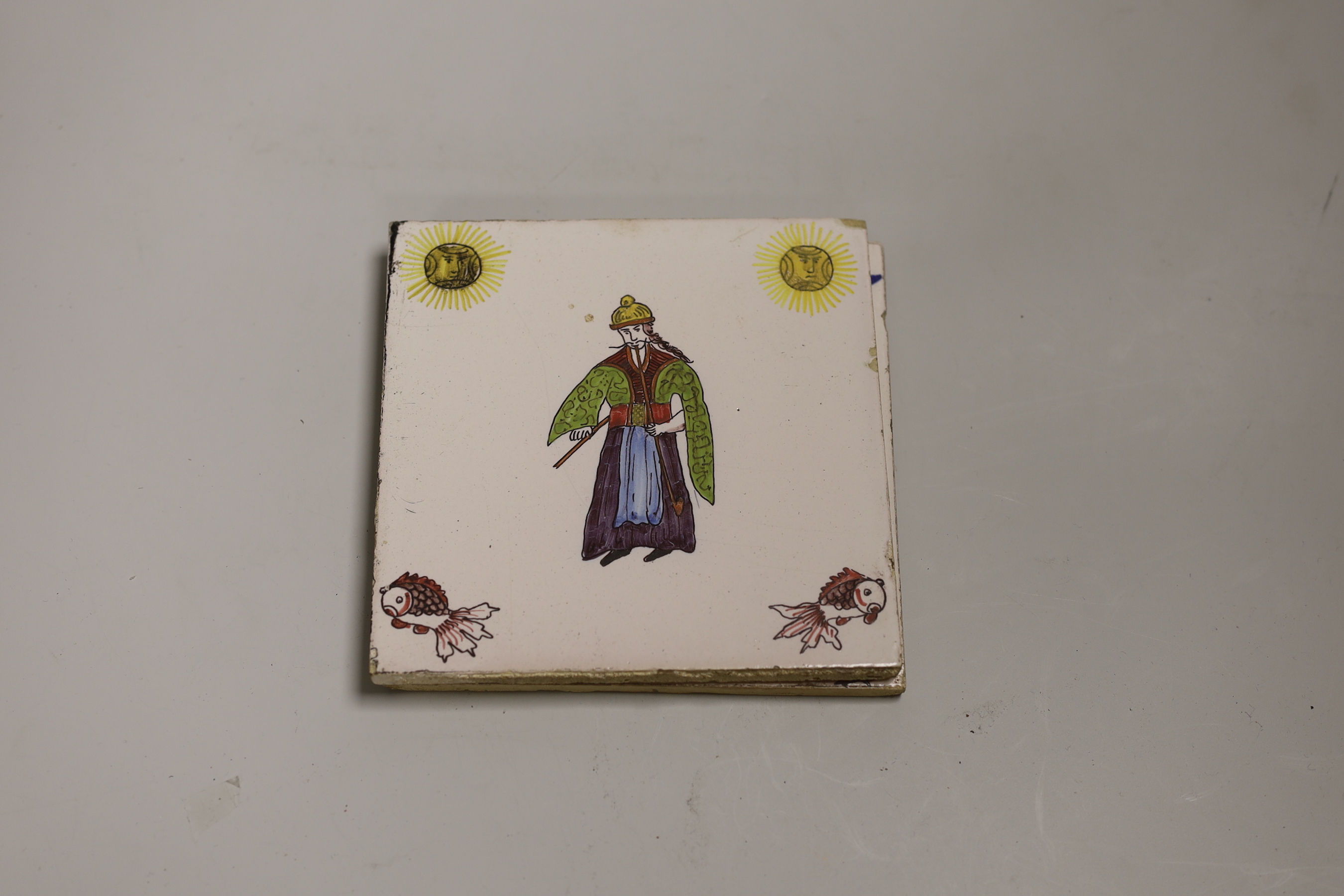 A quantity of Chinese style tiles (3 sets of 4, 1 set of 3)